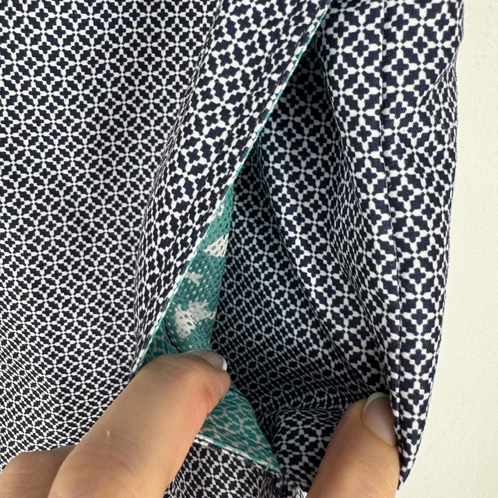 Ted Baker Navy‎ Geometric Print Swim Shorts Trunks Lobster Logo Mens Size 3 L